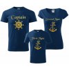 Tričká Captain pánske -2XL, polnočná modrá, Second mate damske velkost na vyber-Výpredaj (Rodinné tričká s potlačou sú vždy dobrý darček, nápisom, pre, rodinu, mama, otec)