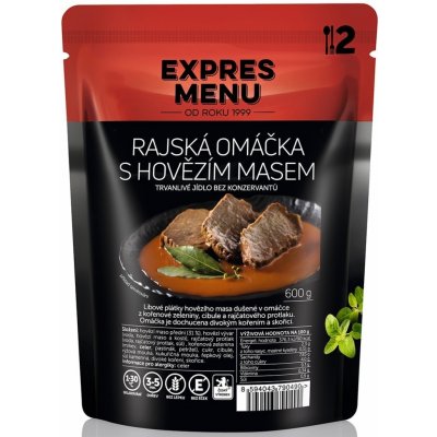 Expres menu Paradajková omáčka s hovädzím mäsom 2 porcie 600g