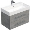Kúpeľňová skrinka s umývadlom SAT Cube Way 80x53x46 cm matný betón CUBE46802BESAT