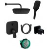 Hansgrohe Logis - čierny podomietkový sprchový set