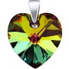 Stříbrný přívěsek SRDCE 14mm Vitrail Medium se Swarovski Crystal LSW070P