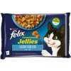 FELIX Sensations cat Multipack losos, krevety&treska a paradajka v želé kapsičky pre mačky 4x85g