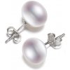For Silver Puzetové náušnice s prírodnou sladkovodnou perlou - Striebro 925