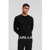 SVETER KARL LAGERFELD KARL LOGO KNIT CREWNECK BLACK