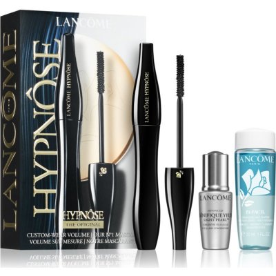 Lancôme Hypnôse 01 Noir Hypnotic riasenka pre extra objem 6,2 ml + Yeux Bi-Facil odličovač očí 30 ml + Génifique Advanced Yeux Light-Pearl sérum na oči a mihalnice 5 ml kozmetická sada