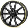 Borbet LX18 - black matt rim yellow 8x18 5x112 ET44 black matt rim yellow