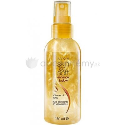 Avon Rozjasňujúce samoopaľovacie telový olej pre stredné tón pokožky Skin So Soft Enhance & Glow (Airbrush Spray) 150 ml