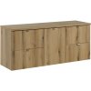 Comad Závesná umývadlová skrinka Nova Oak s doskou 140 cm dub evoke
