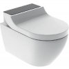 Geberit AquaClean - Elektronický bidet Tuma Comfort s keramikou, Rimfree, SoftClosing, čierne sklo 146.292.SJ.1