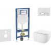 Geberit Duofix - Set predstenovej inštalácie, klozetu Gaia a dosky softclose, tlačidlo Sigma50, chróm/alpská biela SANI11CA3141B