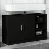 vidaXL Skrinka pod umývadlo čierna 90x29x55 cm kompozitné drevo 848123
