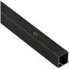 BERGE Rohový profil BRG-20 pre LED pásy, čierny, 2 m + štvorcové čierne tienidlo
