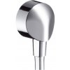 Hansgrohe Fixfit E - Nástenné kolienko so spätným ventilom, chróm 27458000
