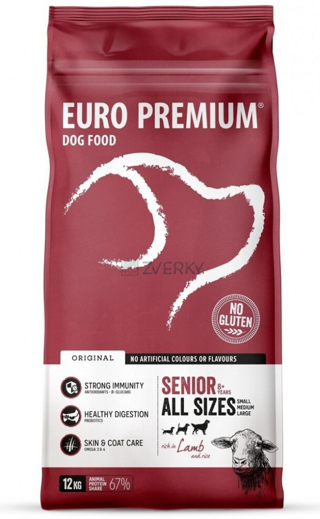 Euro-Premium All Breed Senior Lamb & Rice 12 kg