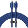 BASEUS 143742 BASEUS CRYSTAL SHINE Kábel USB-C / USB-C 100W tmavomodrý