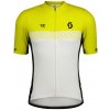 SCOTT Cyklistický dres s krátkym rukávom - RC TEAM - žltá/biela M