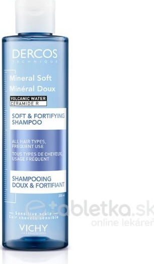 VICHY Dercos Mineral Soft jemný posilňujúci šampón 200 ml