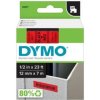Samolepiaca páska Dymo D1 12 mm červená/čierna