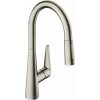 Hansgrohe Talis M51 Drezová batéria M5116-H160 s výsuvnou spŕškou, sBOX, vzhľad nehrdzavejúcej ocele 73850800-HG