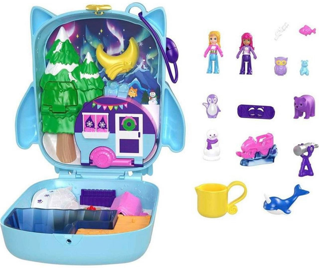 MATTEL Polly Pocket mini Pocketová kabelka sněžná sova