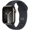 Apple Watch Series 9, Cellular, 41mm, Graphite Stainless Steel, Midnight Band - M/L (MRJ93QC/A)