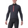 Castelli Entrata Thermal, Light black/ Red Veľkosť: XL Pánsky zateplený cyklistický dres do chladných podmienok