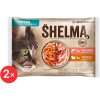 Shelma Kitten bezobilné dusené filetky losos a morka 4 x 85 g
