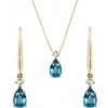 Set náhrdelníka a náušníc zo 14k zlata s London topásmi KLENOTA S0667433