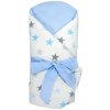 Zavinovačka s kokosovou výstužou biela / modrá - Hviezdy, 80x80cm
