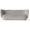 Ferm Living Pohovka Rico Faded Velvet Concrete, 3-miestna – sivá