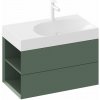 Ravak Lite skrinka 80x45x43 cm závesná kúpeľňová skrinka pod umývadlo zelená X000001876