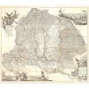FRANZ MORITZ LACY (1725-1801), IGNAZ MÜLLER (?-?): Mapa Uhorsko. Kolorovaná medirytina. Viedeň, 1807. Druh potlače: Plagát rozmer 100x88 (papier posterový, 200g, satinovaný) - Reprodukcia dekoračnej h