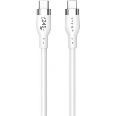 Hyper® HY-HJ4001WHGL Silicone 240W USB-C nabíjecí, 1m, bílý