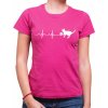 Fajntričko Tričko - EKG Mačka, Farba ružová, Strih/ Variant Pánsky / UNISEX