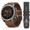 Garmin Fenix 8 51 mm AMOLED Sapphire Titanium/Brown leather 010-02905-40