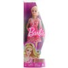 Barbie Modelka růžové květinové šaty