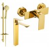 MEXEN/S - Alexa SET umývadlová + sprchová batéria s príslušenstvom DQ40, zlatá 71214DQ40-50