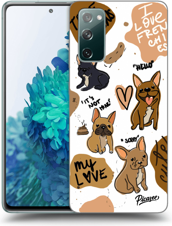 Púzdro Picasee silikónové Samsung Galaxy S20 FE - Frenchies čierne