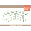 Obal na sedaciu súpravu v tvare L trapéz 275/100x275/100x70cm Winza