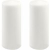 Sada stĺpových sviečok, 25 cm, Ø10 cm, biela, 2 ks