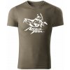 T-ričko Honda Africa Twin CRF1000L pánske tričko Farba trička: Army, Farba potlače: Biela, Veľkosť: XL