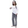 Hančin krámek dievčenské pyžamko 19059V bílá šedé