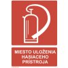 Výstražná tabuľka Miesto uloženia hasiaceho prístroja 210 x 148 mm