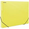DONAU Doska s gumičkou, 30 mm, PP, spevnená, A4,, priehľadná žltá