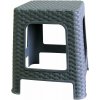 MEGA PLAST Taburet I. záhradný polyratan 36 × 33 × 33 cm, sivý
