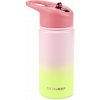 SKIP HOP Fľaša so slamkou nerezová Wander - ombré pink, 450ml