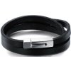 Troli trojitý hladký kožený náramok Leather KBL-107