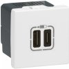 Zásuvka 1x USB-A + 1x USB-C 2M biela Mosaic (Legrand)
