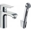 Hansgrohe Metris New - Umývadlová batéria s ručnou sprchou Bidette, s výpusťou, chróm - 31285000