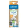 Dr.BROWN´S DOJČENSKÁ FĽAŠA OPTIONS+ 150 ml Wide-neck, 0M+, anti-colic, sklenená, biela (so silikónovým cumľom level-1) 1x1 ks